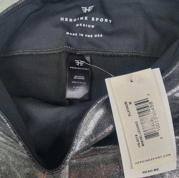 Heroine Sport Marvel Leggings Pants Platinum Size Medium NWT Discontinued Color - Picture 7 of 8